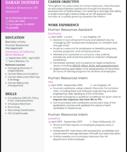 Human Resources Assistant Resume Template Word