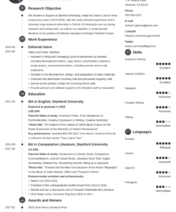 Printable Basic Entry Level Resume Template Pdf
