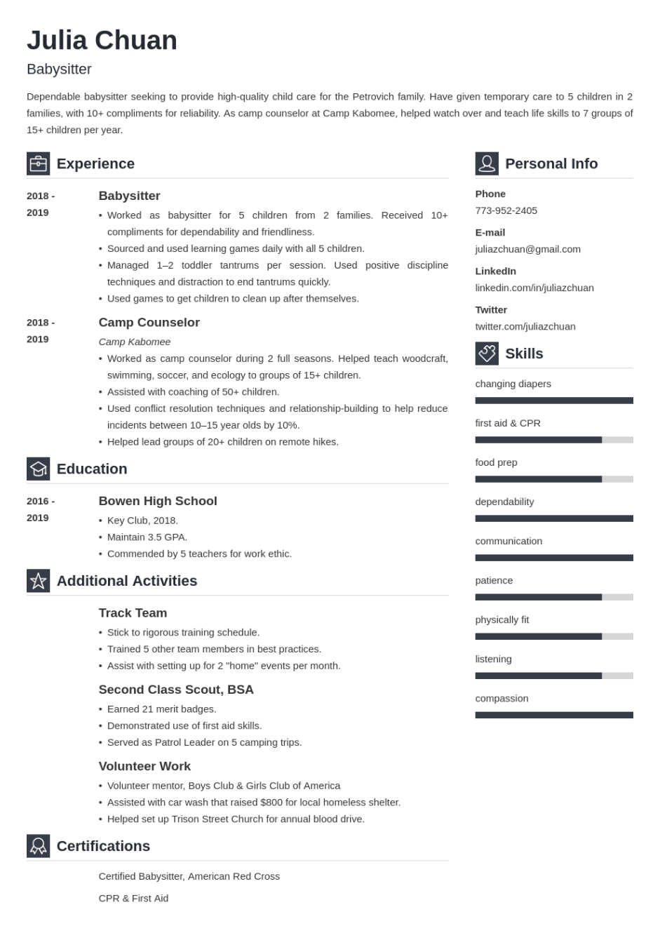 Resume With Volunteer Work Template Pdf Sample