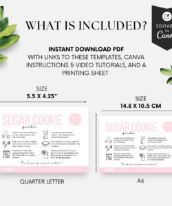 Blank Cookie Care Instructions Template Word Sample