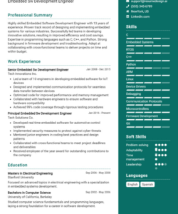 Blank Embedded Software Engineer Resume Template Doc