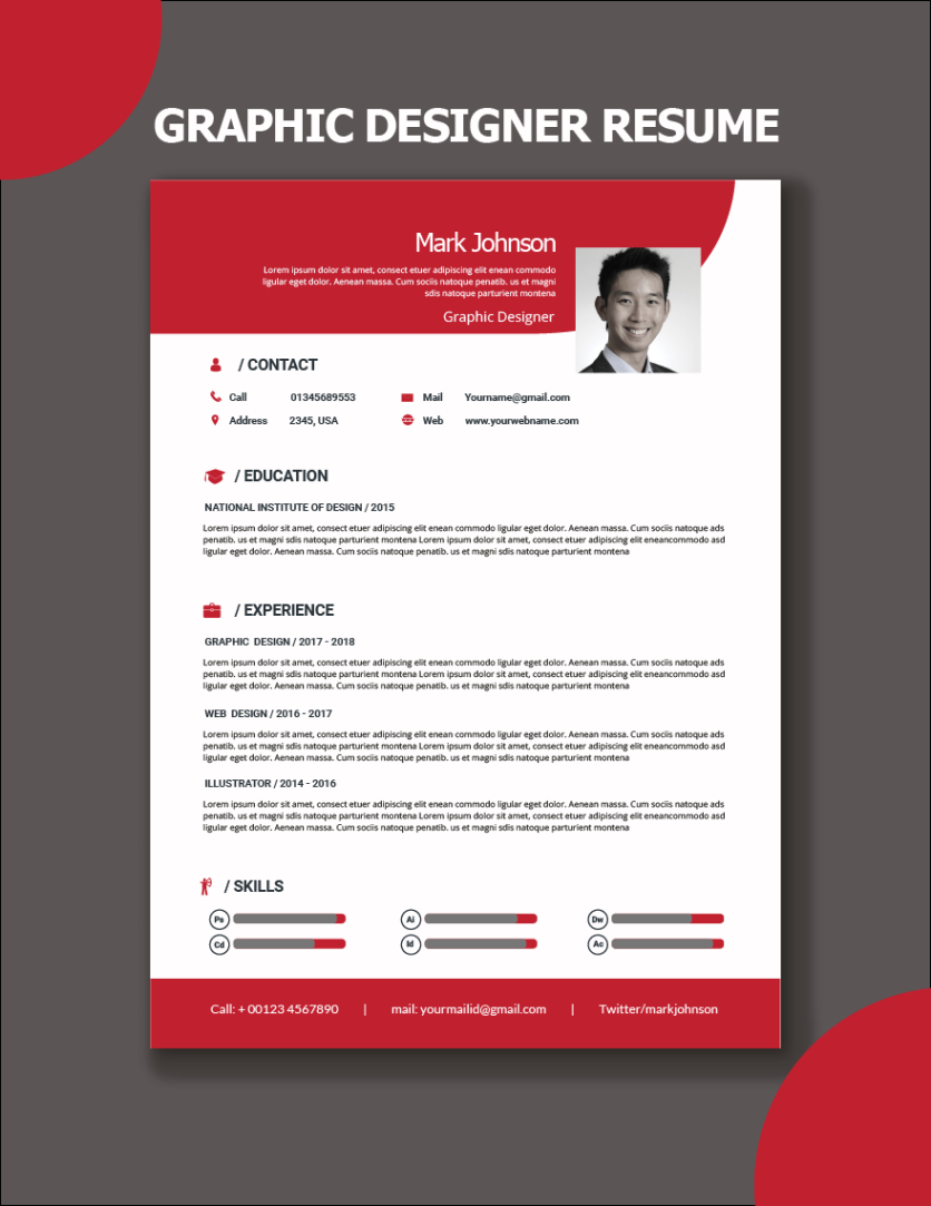 Creative Graphic Designer Resume Template Excel Sample Creative Graphic Designer Resume Template Excel Sample