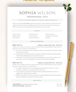 Editable Basic Ats Friendly Resume Template Pdf Sample
