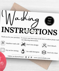 Editable Cat Care Instructions Template Doc