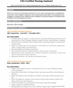 Entry Level Cna Resume Template Word