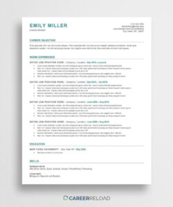 Free  2 Page Ats Resume Template  Sample