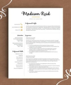 Free  Black And Gold Resume Template Doc Sample