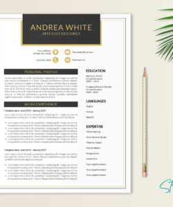 Free Blank Black And Gold Resume Template