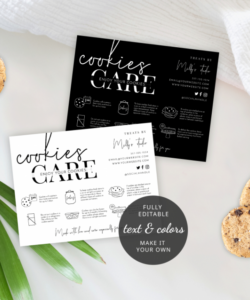 Free  Cookie Care Instructions Template Doc Sample