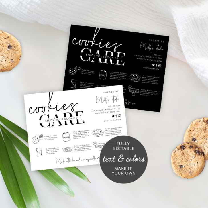Free Cookie Care Instructions Template Doc Sample Free Cookie Care Instructions Template Doc Sample