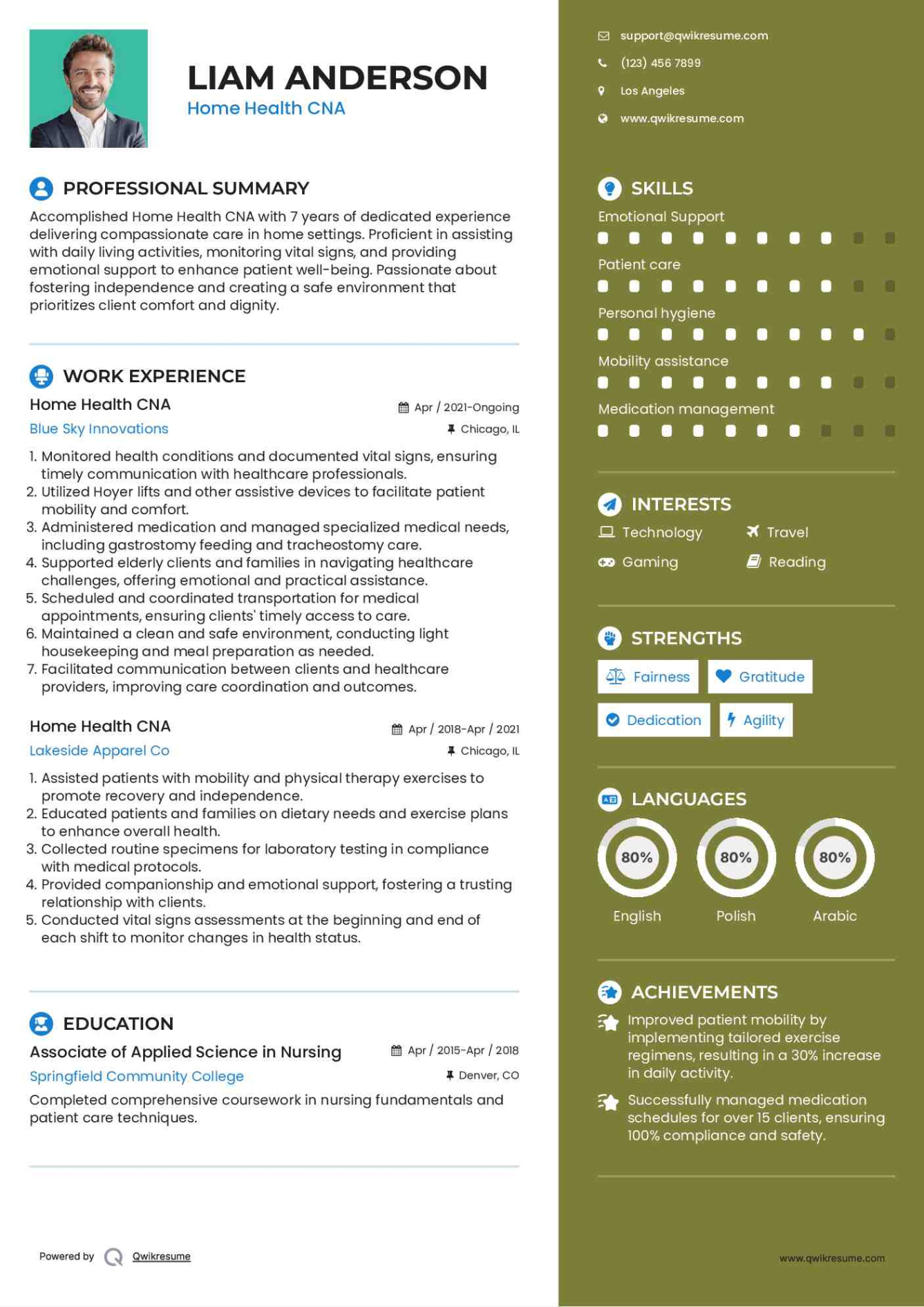 Free Custom Home Health Aide Resume Template Excel
