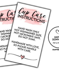 Free Custom Tumbler Care Instructions Template Word Sample