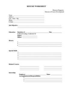 Free Editable Easy Fill In Resume Template Word