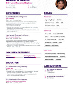 Free Editable Entry Level Engineering Resume Template Word