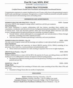 Free Editable Entry Level Registered Nurse Resume Template  Sample