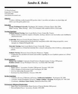 Free  Med Surg Nurse Resume Template Excel Sample