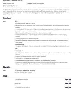 Free  New Grad Lpn Resume Template Word