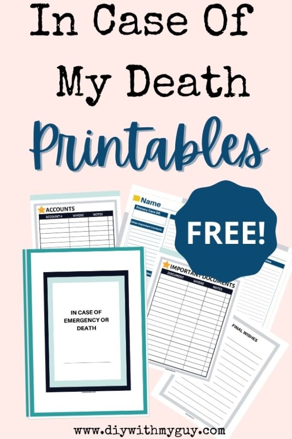 Free Printable Upon My Death Instructions Template