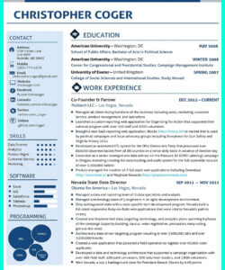 Printable Blue And White Resume Template Word