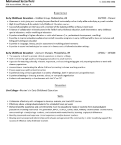Printable Department Of Education Resume Template