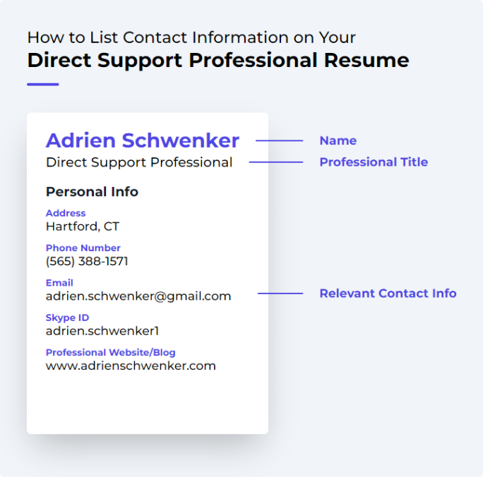 Printable Direct Support Professional Resume Template Word Sample
