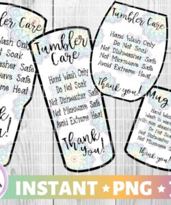 Tumbler Care Instructions Template Doc